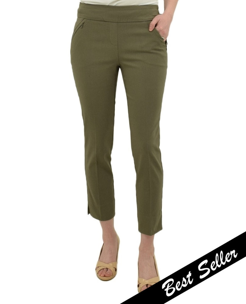 Renuar R1772 Pull On Ankle Pants | Hidden Pockets | The Clothing Cove